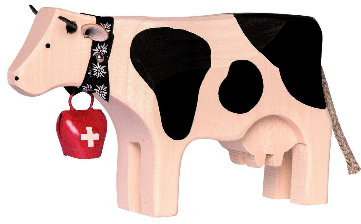 リクエスト出品(cow) Marc Trauffer: Large Cow w Red Swiss Bell – Alpen Schatz Europe