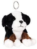 Plush Bernese Mountain Dog Key Rings