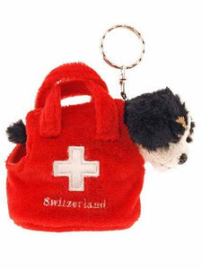 Plush Bernese Mountain Dog Key Rings